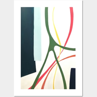 Ribbons of Color Modern Abstract Painting Posters and Art